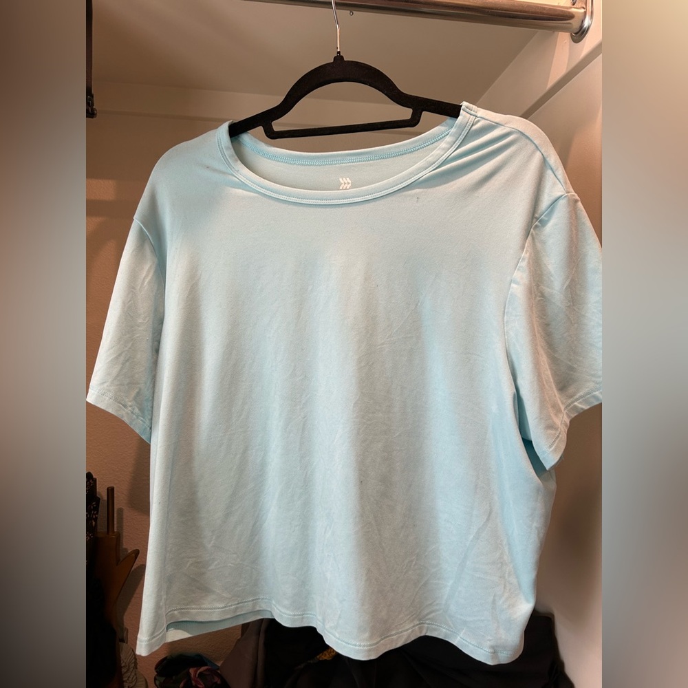 Baby blue workout top